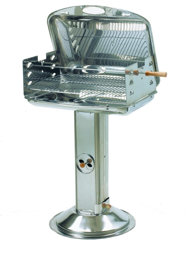 Edelstahl standgrill säulengrill